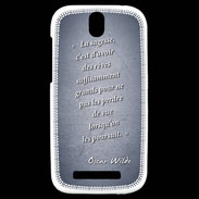 Coque HTC One SV Sagesse rêves Bleu Citation Oscar Wilde