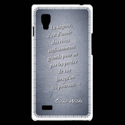 Coque LG Optimus L9 Sagesse rêves Bleu Citation Oscar Wilde