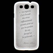 Coque Samsung Galaxy S3 Sagesse rêves Gris Citation Oscar Wilde