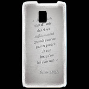 Coque LG P990 Sagesse rêves Gris Citation Oscar Wilde