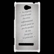 Coque HTC Windows Phone 8S Sagesse rêves Gris Citation Oscar Wilde