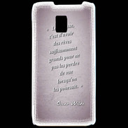 Coque LG P990 Sagesse rêves Rose Citation Oscar Wilde