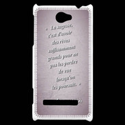 Coque HTC Windows Phone 8S Sagesse rêves Rose Citation Oscar Wilde