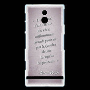 Coque Sony Xperia P Sagesse rêves Rose Citation Oscar Wilde