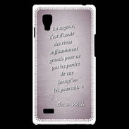 Coque LG Optimus L9 Sagesse rêves Rose Citation Oscar Wilde