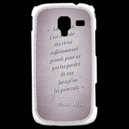Coque Samsung Galaxy Ace 2 Sagesse rêves Rose Citation Oscar Wilde