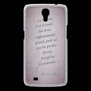 Coque Samsung Galaxy Mega Sagesse rêves Rose Citation Oscar Wilde
