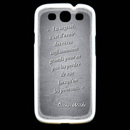Coque Samsung Galaxy S3 Sagesse rêves Noir Citation Oscar Wilde