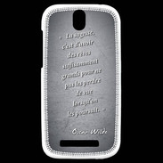 Coque HTC One SV Sagesse rêves Noir Citation Oscar Wilde