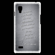 Coque LG Optimus L9 Sagesse rêves Noir Citation Oscar Wilde