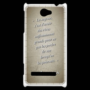 Coque HTC Windows Phone 8S Sagesse rêves Sepia Citation Oscar Wilde