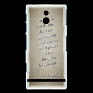 Coque Sony Xperia P Sagesse rêves Sepia Citation Oscar Wilde