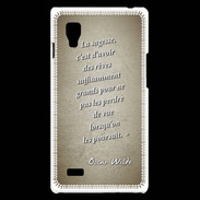 Coque LG Optimus L9 Sagesse rêves Sepia Citation Oscar Wilde