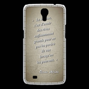 Coque Samsung Galaxy Mega Sagesse rêves Sepia Citation Oscar Wilde