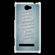 Coque HTC Windows Phone 8S Sagesse rêves Turquoise Citation Oscar Wilde