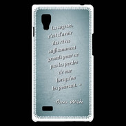 Coque LG Optimus L9 Sagesse rêves Turquoise Citation Oscar Wilde