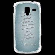 Coque Samsung Galaxy Ace 2 Sagesse rêves Turquoise Citation Oscar Wilde