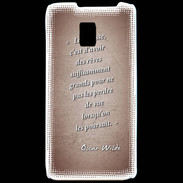 Coque LG P990 Sagesse rêves Rouge Citation Oscar Wilde