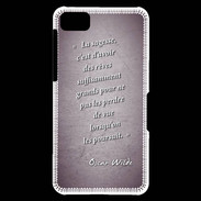 Coque Blackberry Z10 Sagesse rêves Violet Citation Oscar Wilde
