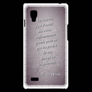 Coque LG Optimus L9 Sagesse rêves Violet Citation Oscar Wilde