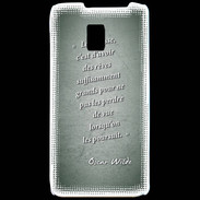 Coque LG P990 Sagesse rêves Vert Citation Oscar Wilde