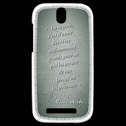 Coque HTC One SV Sagesse rêves Vert Citation Oscar Wilde