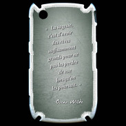 Coque Blackberry 8520 Sagesse rêves Vert Citation Oscar Wilde