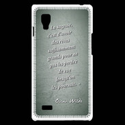 Coque LG Optimus L9 Sagesse rêves Vert Citation Oscar Wilde