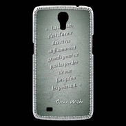 Coque Samsung Galaxy Mega Sagesse rêves Vert Citation Oscar Wilde