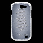 Coque Samsung Galaxy Express Sincérité fatale Bleu Citation Oscar Wilde