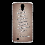 Coque Samsung Galaxy Mega Sincérité fatale Rouge Citation Oscar Wilde