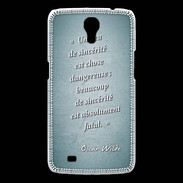 Coque Samsung Galaxy Mega Sincérité fatale Turquoise Citation Oscar Wilde