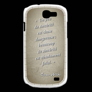 Coque Samsung Galaxy Express Sincérité fatale Sepia Citation Oscar Wilde