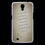 Coque Samsung Galaxy Mega Sincérité fatale Sepia Citation Oscar Wilde