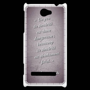 Coque HTC Windows Phone 8S Sincérité fatale Violet Citation Oscar Wilde