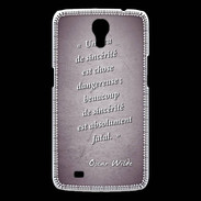 Coque Samsung Galaxy Mega Sincérité fatale Violet Citation Oscar Wilde
