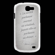 Coque Samsung Galaxy Express Société rêveur Gris Citation Oscar Wilde