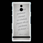 Coque Sony Xperia P Société rêveur Gris Citation Oscar Wilde