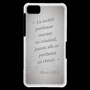 Coque Blackberry Z10 Société rêveur Gris Citation Oscar Wilde