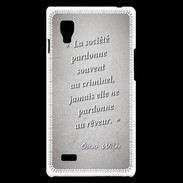 Coque LG Optimus L9 Société rêveur Gris Citation Oscar Wilde