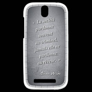 Coque HTC One SV Société rêveur Noir Citation Oscar Wilde