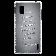 Coque LG Optimus G Société rêveur Noir Citation Oscar Wilde