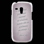 Coque Samsung Galaxy S3 Mini Société rêveur Rose Citation Oscar Wilde