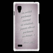 Coque LG Optimus L9 Société rêveur Rose Citation Oscar Wilde