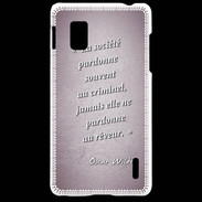 Coque LG Optimus G Société rêveur Rose Citation Oscar Wilde