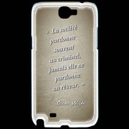Coque Samsung Galaxy Note 2 Société rêveur Sepia Citation Oscar Wilde