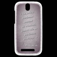 Coque HTC One SV Société rêveur Violet Citation Oscar Wilde