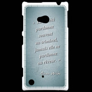 Coque Nokia Lumia 720 Société rêveur Turquoise Citation Oscar Wilde