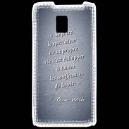 Coque LG P990 Spectateur Bleu Citation Oscar Wilde
