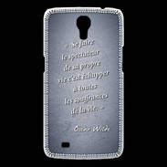 Coque Samsung Galaxy Mega Spectateur Bleu Citation Oscar Wilde